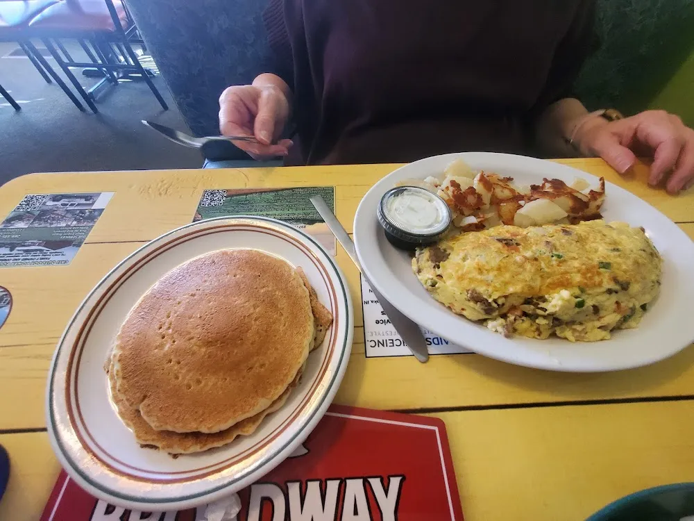Greek Omelet and Pancakes